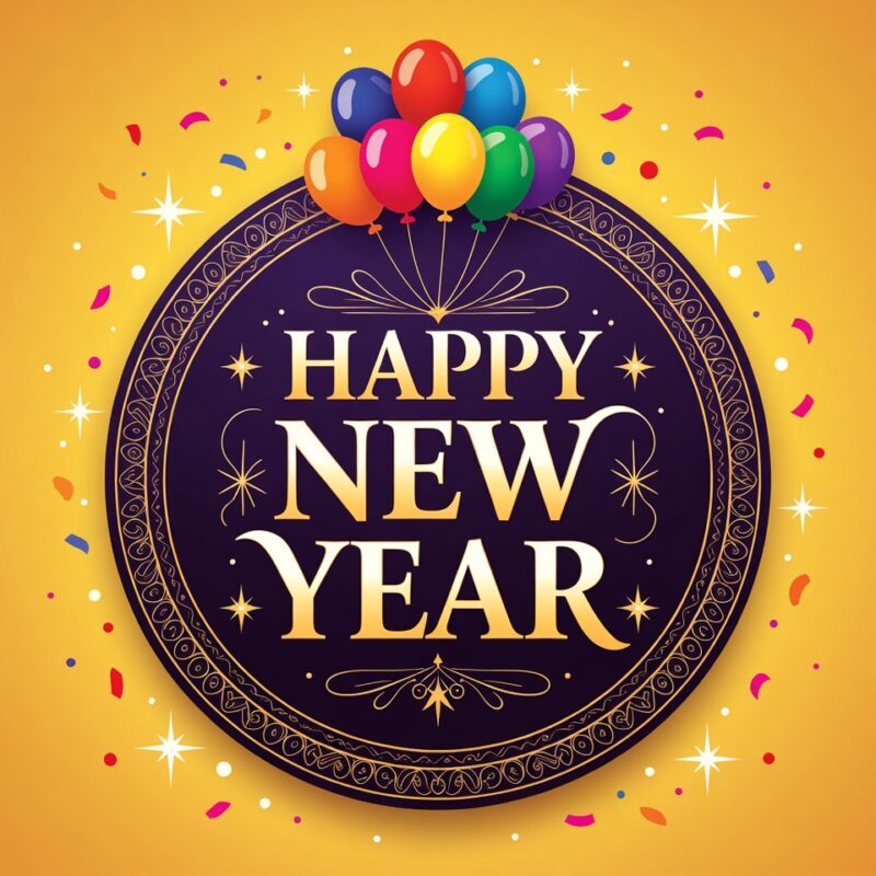 Happy New Year Clipart 2026