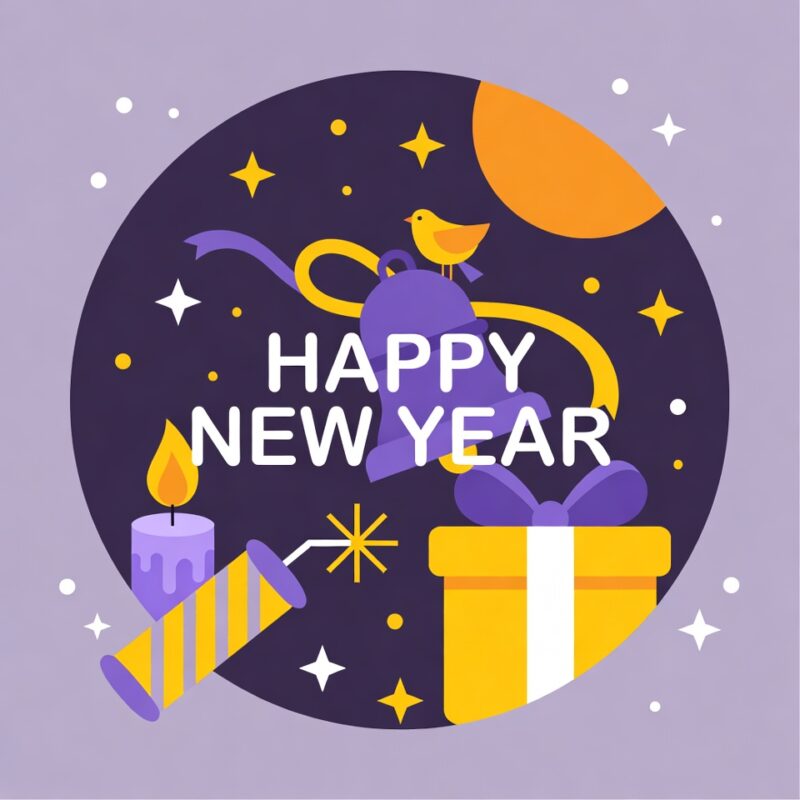 Happy New Year Clipart 2026