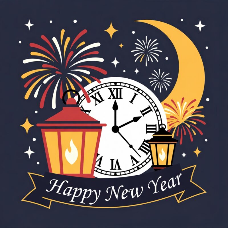 Happy New Year Clipart 2026