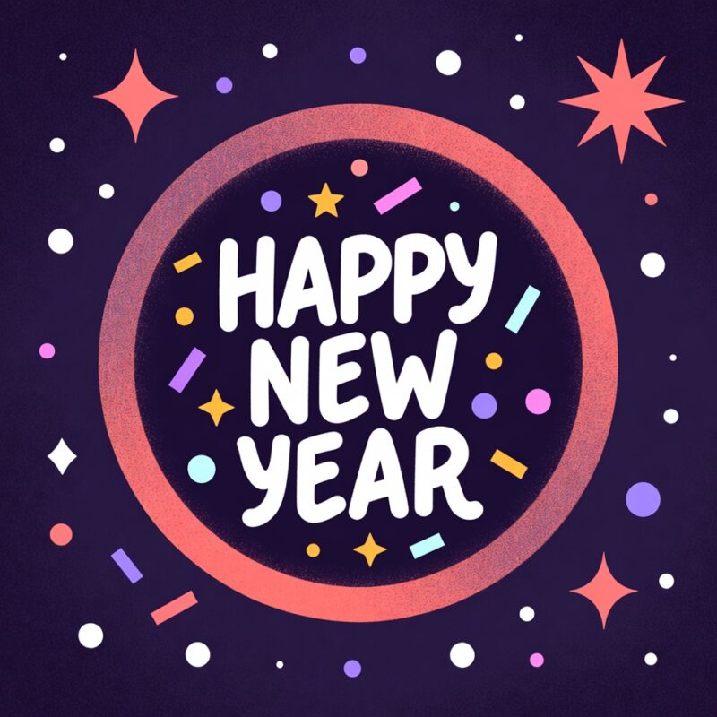 Happy New Year Clipart 2026