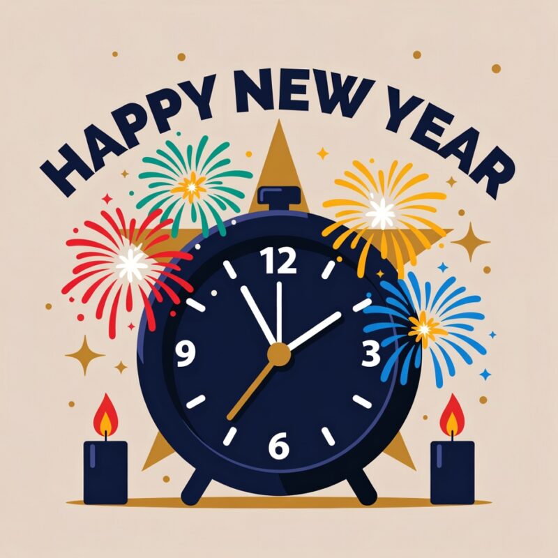 Happy New Year Clipart 2026