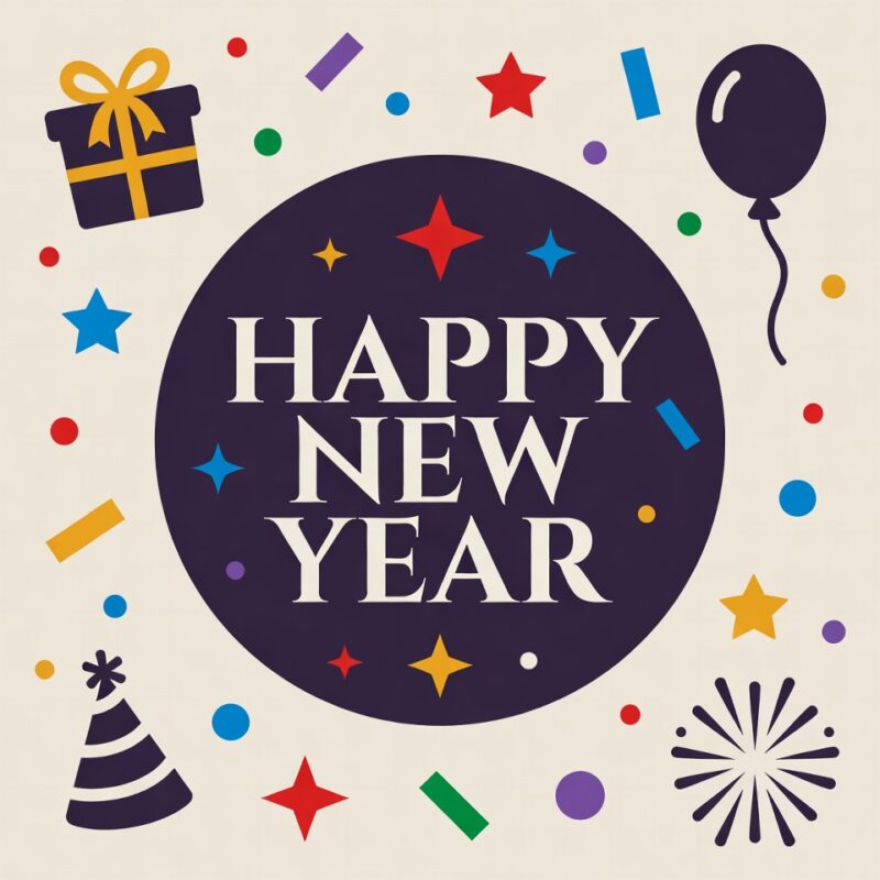Happy New Year Clipart 2026