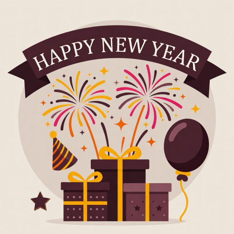 Happy New Year Clipart 2026