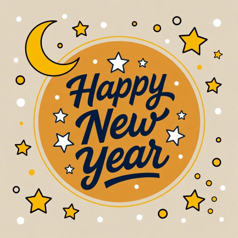 Happy New Year Clipart 2026