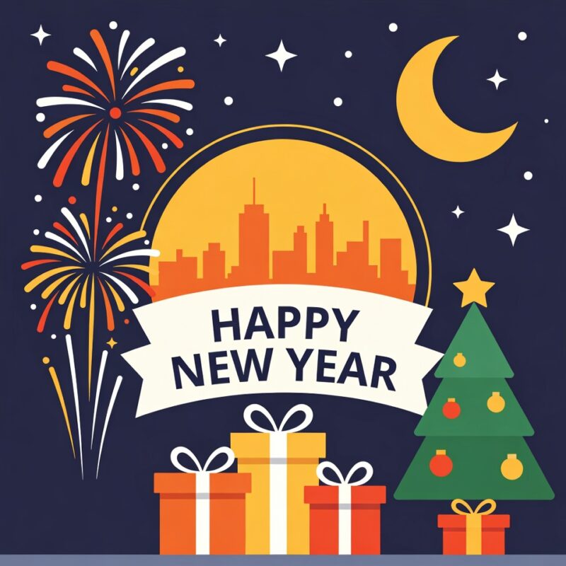 Happy New Year Clipart 2026