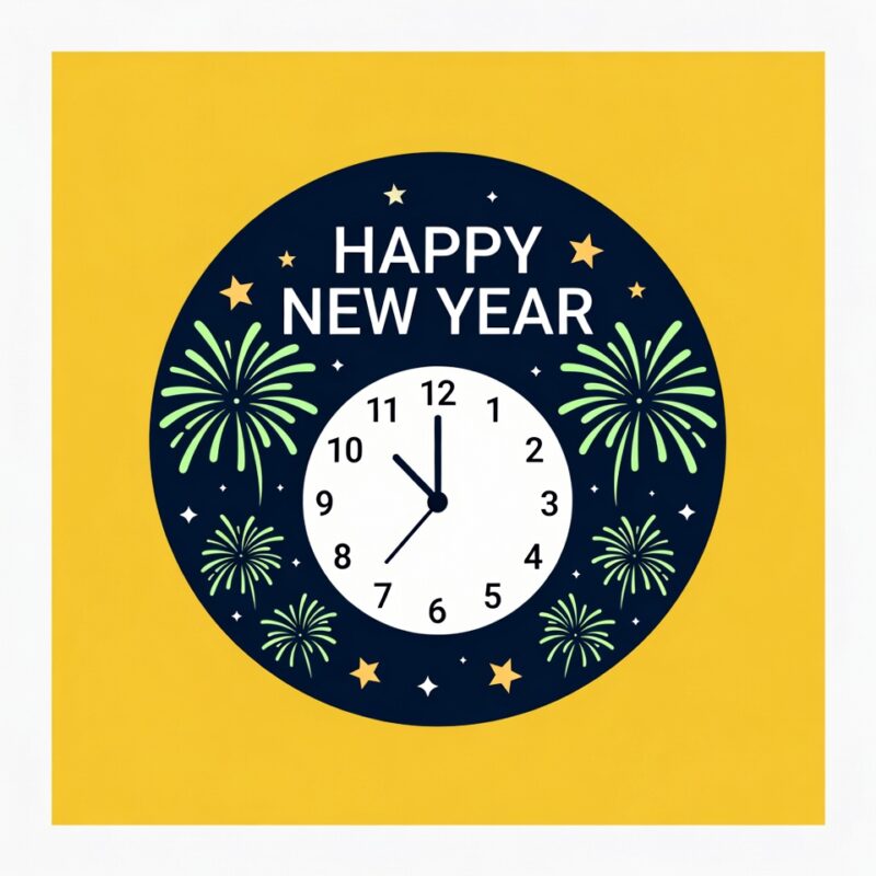 Happy New Year Clipart 2026