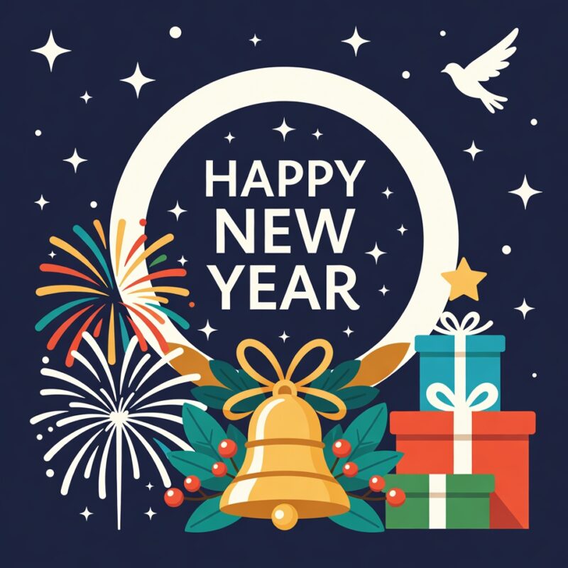 Happy New Year Clipart 2026