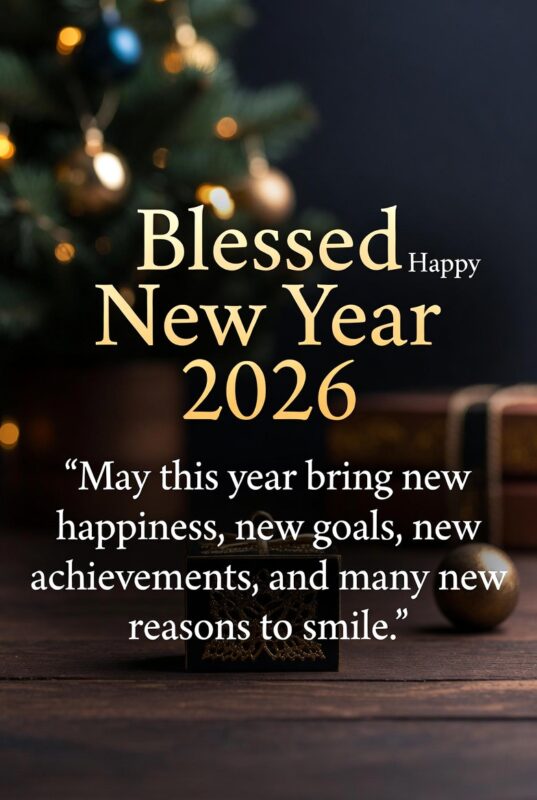 Blessed Happy New Year 2026 Image with Quote