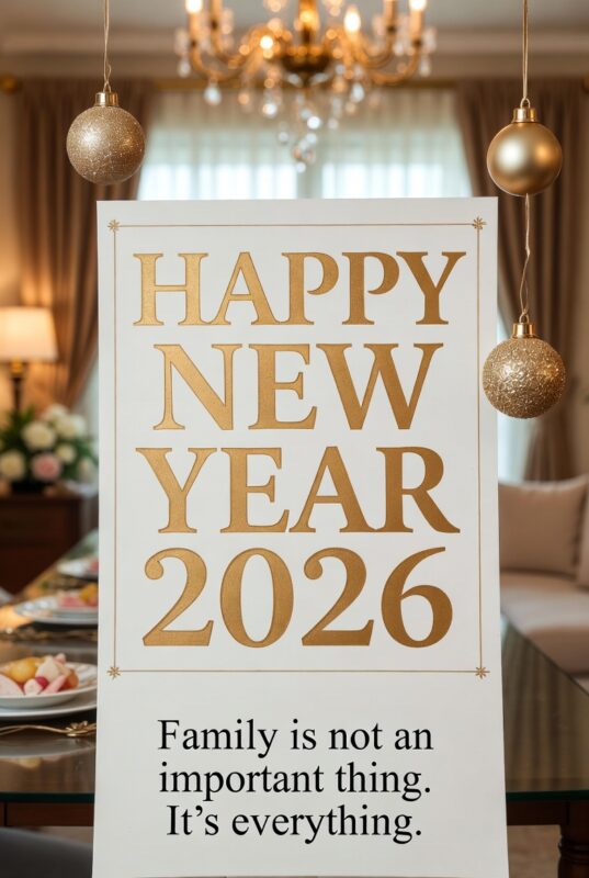 Happy New Year 2026 Image with Quote for Family