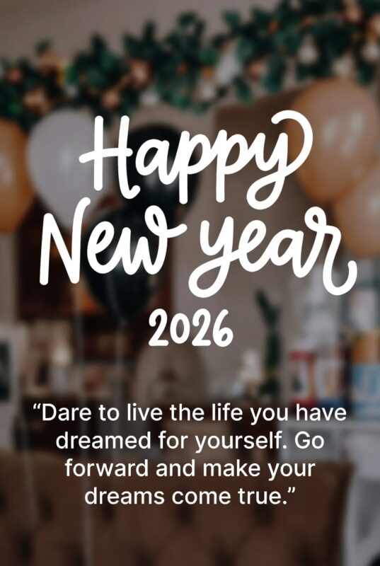Happy New Year Images with Quotes 2026 – Free, Religious & Beautiful Wishes 19 Beautiful Happy New Year Image with Quote 2026