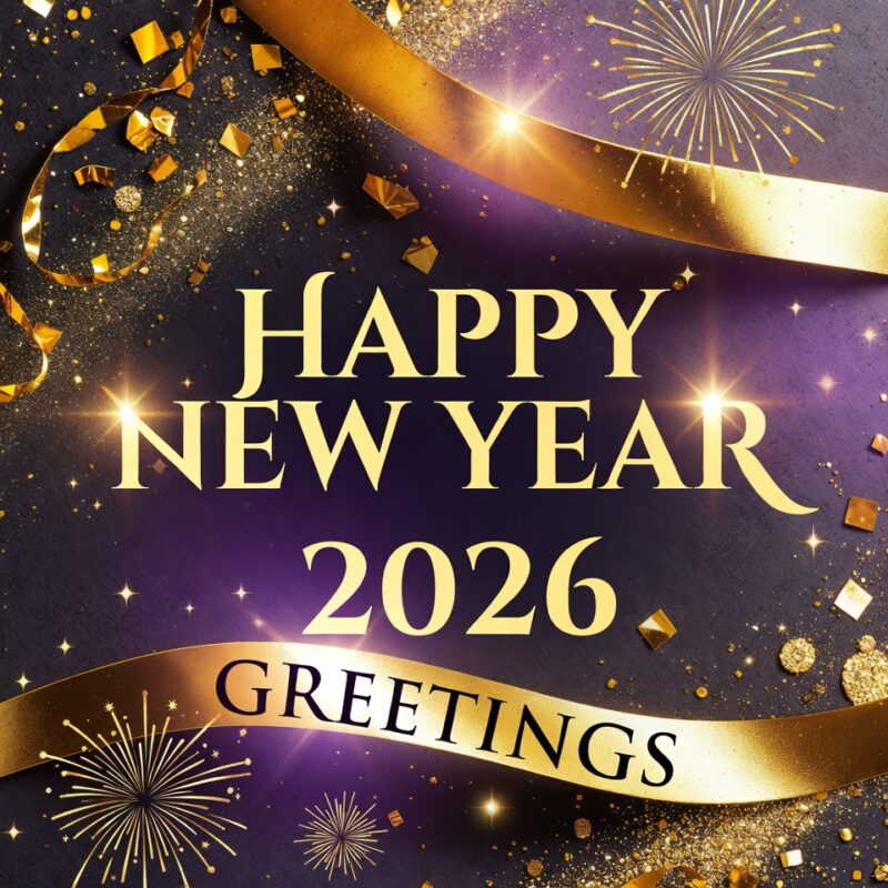 100+ Best Happy New Year Greetings 2026 – Wishes, Quotes, Images & Messages to Start the Year Right 28 Happy New Year Greetings 2026 Image