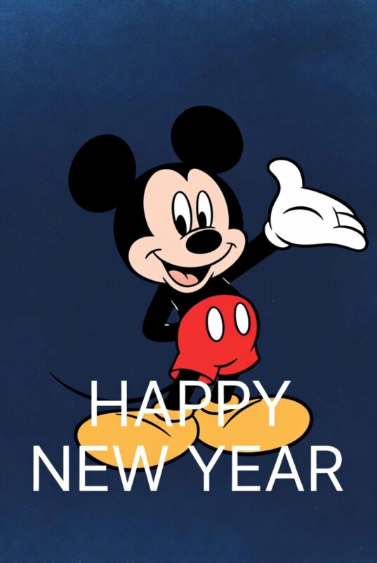 Mickey Mouse Happy New Year Wallpaper