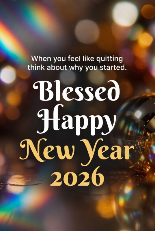 Blessed Happy New Year 2026 Image with Quote
