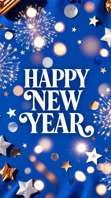 Happy New Year Background 2026 – Free HD Wallpapers, Zoom & Teams Designs 73 Blue New Year Background