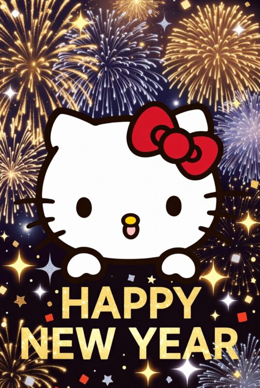 Hello Kitty Happy New Year Wallpaper