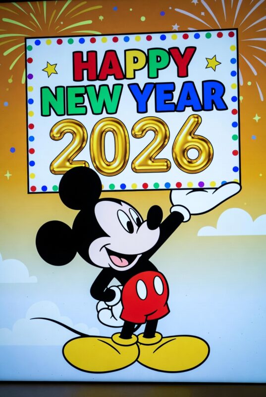 Mickey Mouse Happy New Year Wallpaper