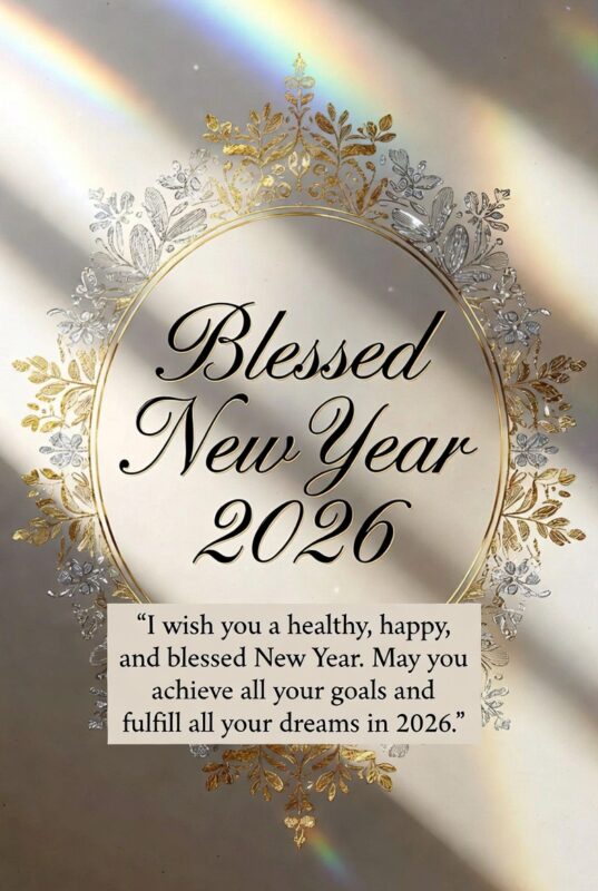 Blessed Happy New Year 2026 Image with Quote