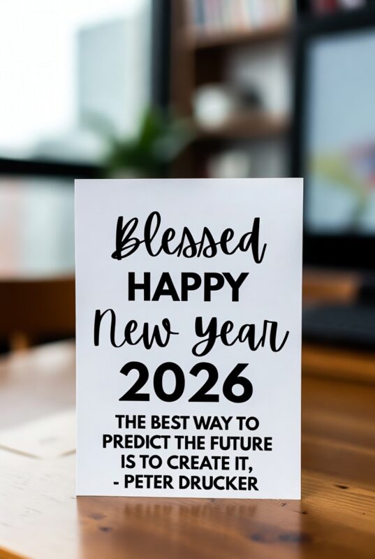 Blessed Happy New Year 2026 Image with Quote