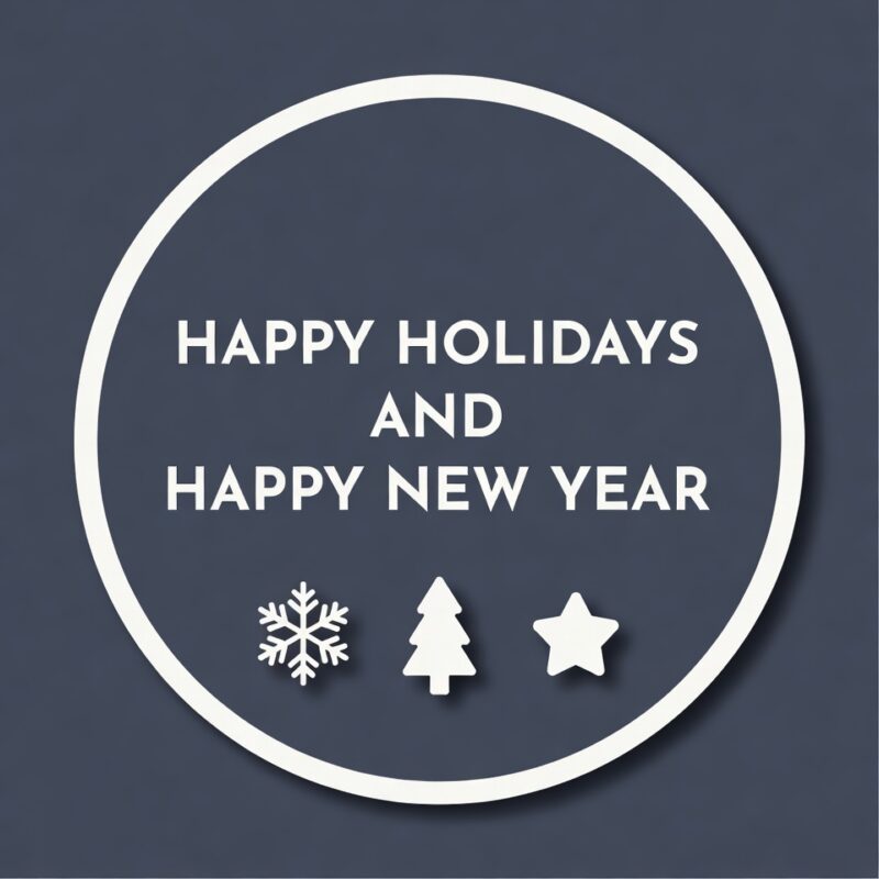 Happy Holidays and Happy New Year Clipart