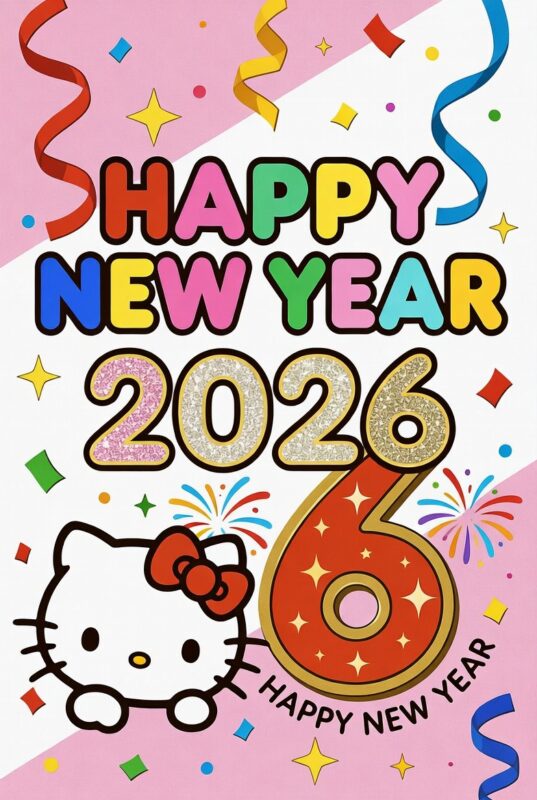Hello Kitty Happy New Year Wallpaper