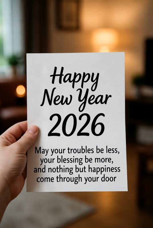 Funny Happy New Year 2026 Image with Quote