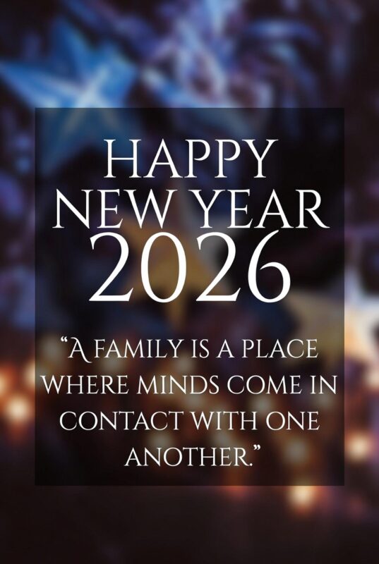 Happy New Year 2026 Image with Quote for Family