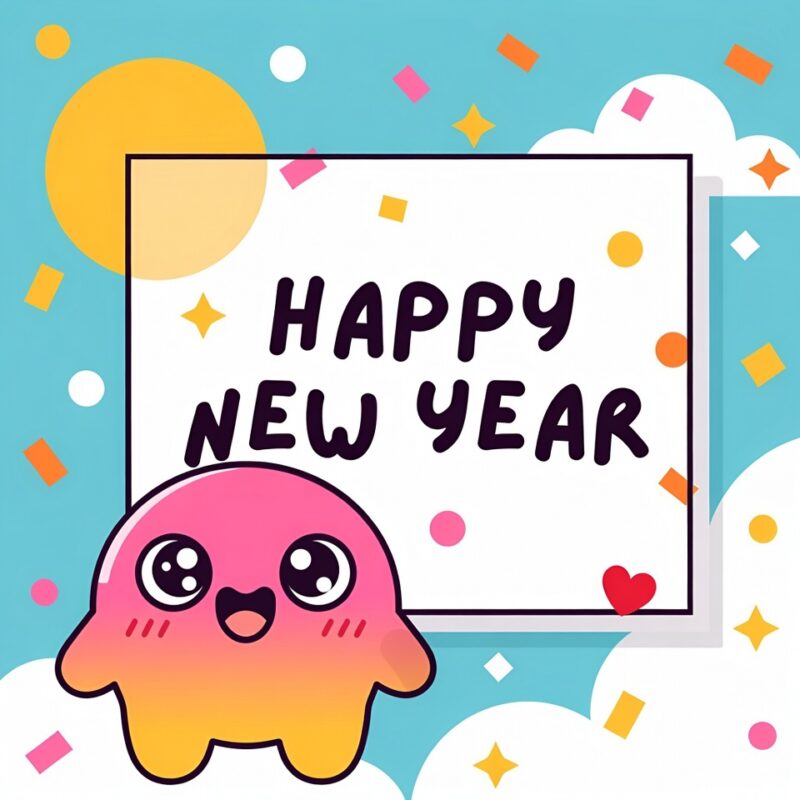 Cute Happy New Year Clipart