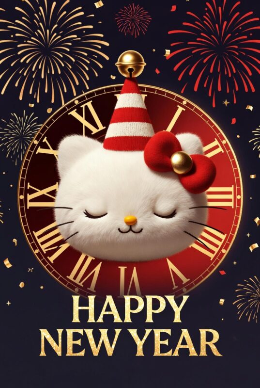 Hello Kitty Happy New Year Wallpaper