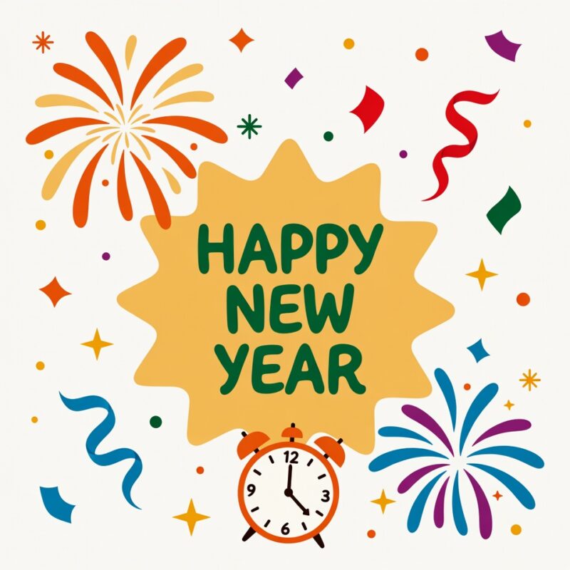 Cute Happy New Year Clipart