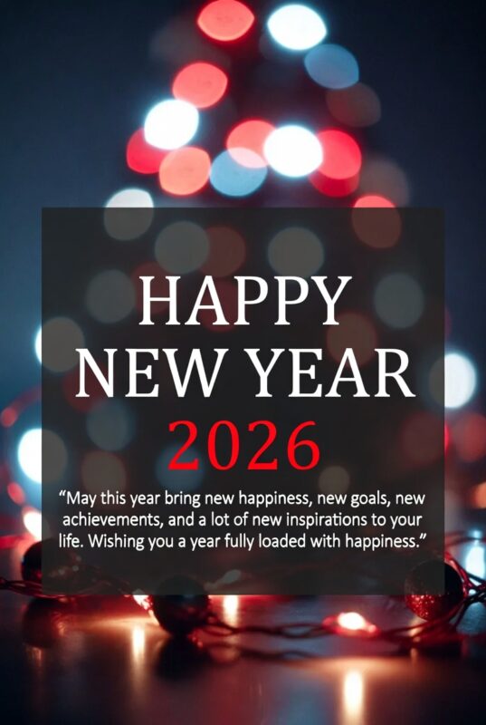Happy New Year 2026 Image with Quote for Family