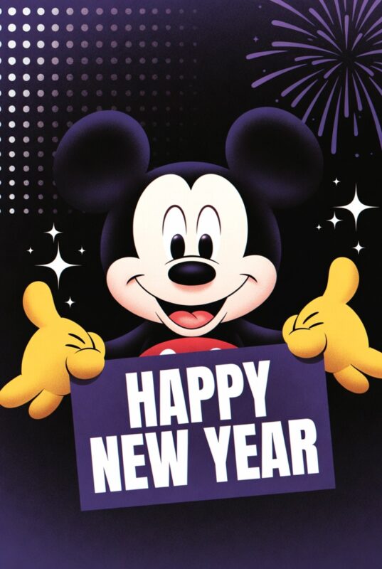 Mickey Mouse Happy New Year Wallpaper