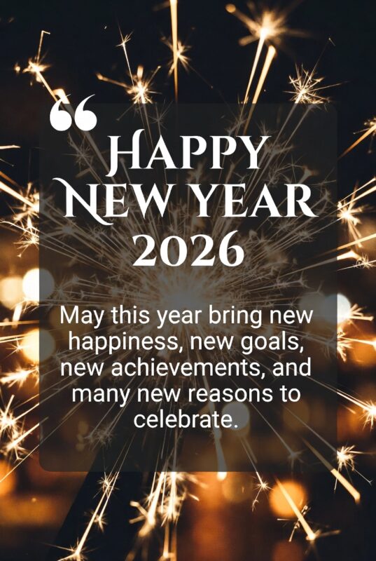 Happy New Year Images with Quotes 2026 – Free, Religious & Beautiful Wishes 25 Beautiful Happy New Year Image with Quote 2026