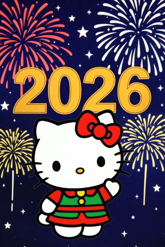Hello Kitty Happy New Year Wallpaper