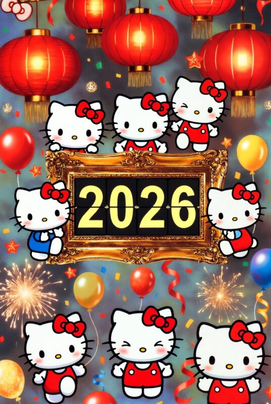 Hello Kitty Happy New Year Wallpaper