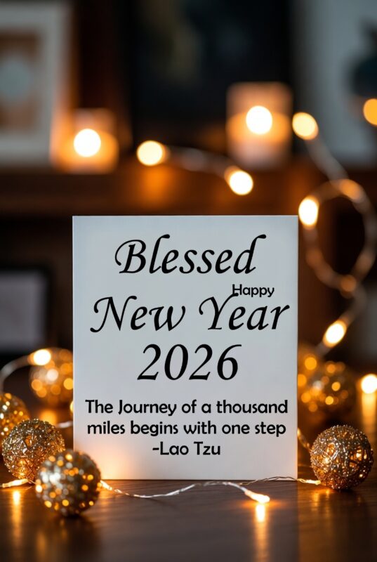 Blessed Happy New Year 2026 Image with Quote