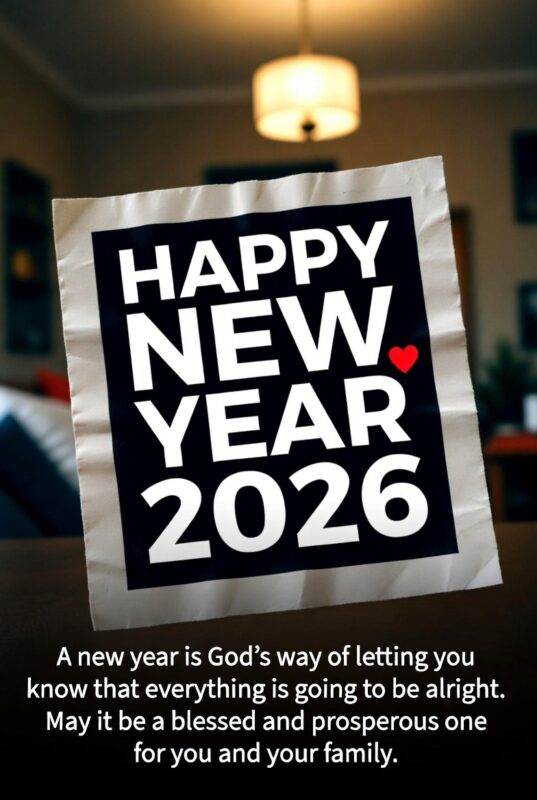 Happy New Year 2026 Image with Quote for Family
