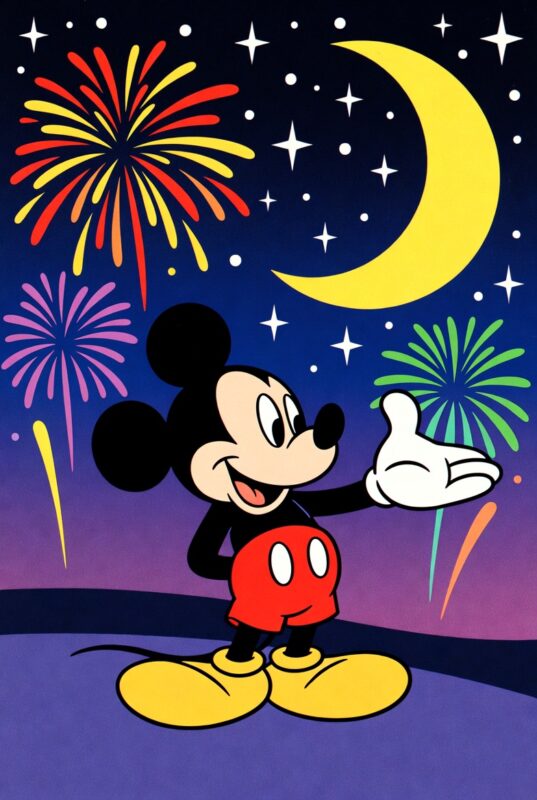 Mickey Mouse Happy New Year Wallpaper