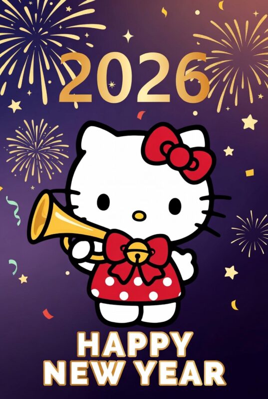 Hello Kitty Happy New Year Wallpaper