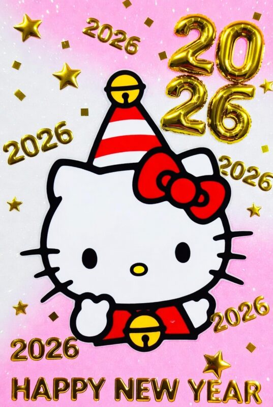 Hello Kitty Happy New Year Wallpaper