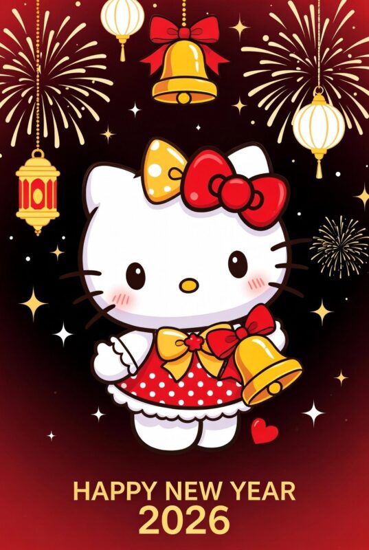 Hello Kitty Happy New Year Wallpaper