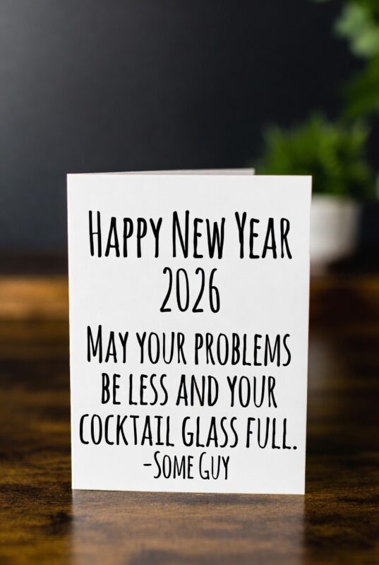Funny Happy New Year 2026 Image with Quote