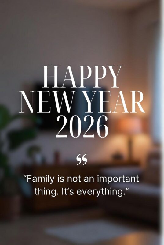Happy New Year 2026 Image with Quote for Family