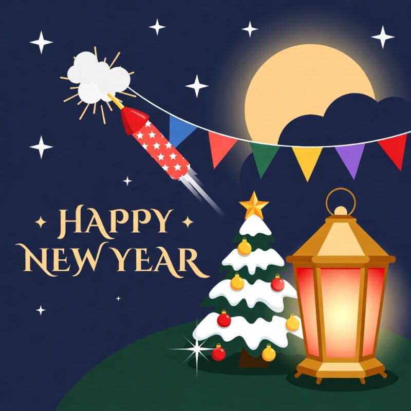 Happy New Year Clipart 2026
