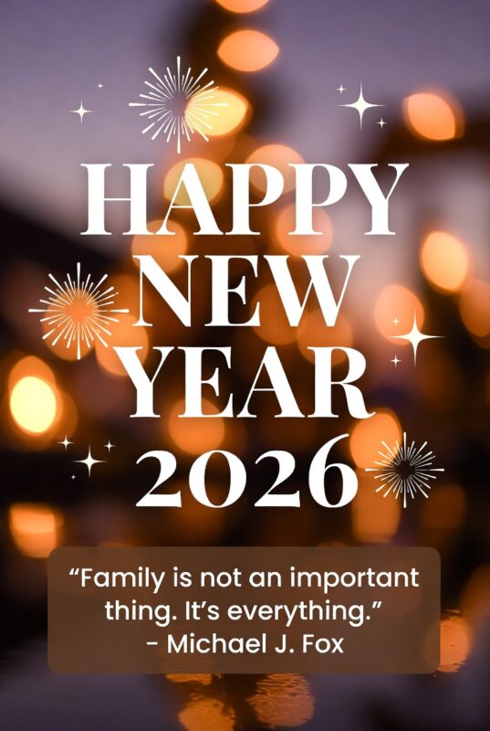 Happy New Year 2026 Image with Quote for Family