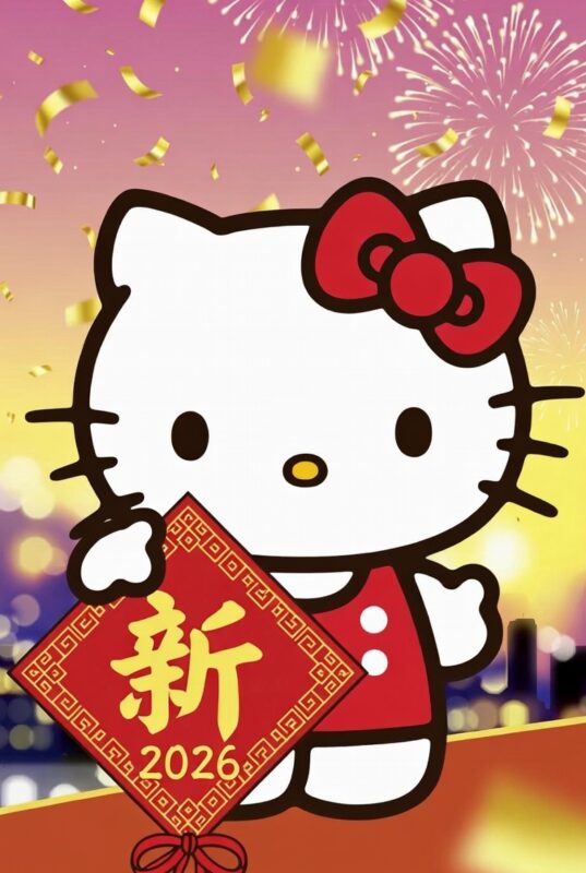 Hello Kitty Happy New Year Wallpaper