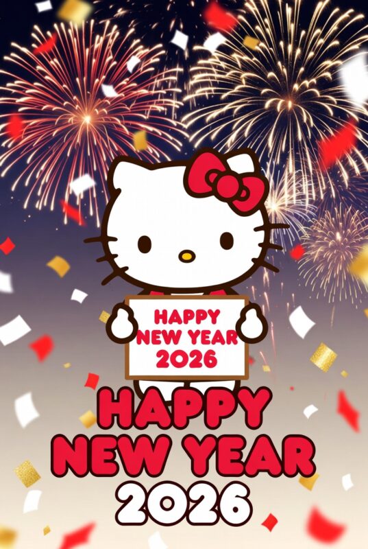 Hello Kitty Happy New Year Wallpaper