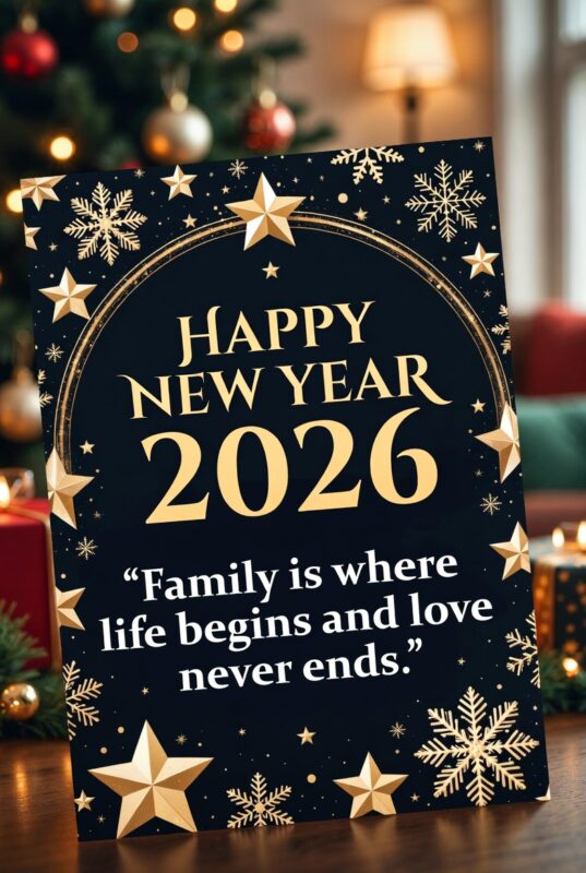 Happy New Year 2026 Image with Quote for Family
