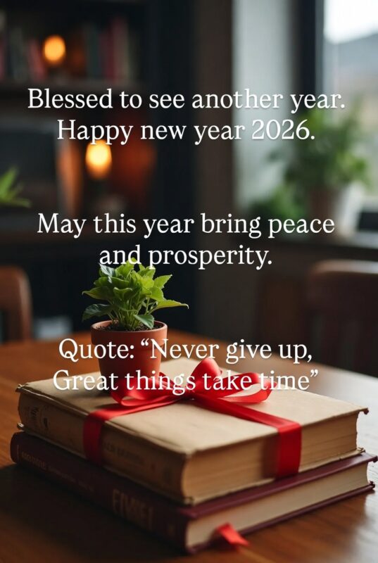 Blessed Happy New Year 2026 Image with Quote