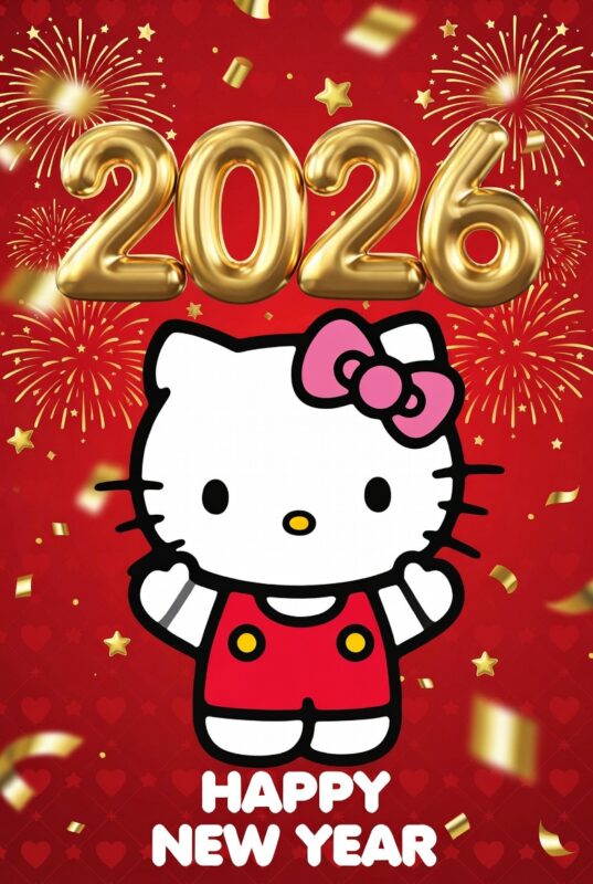 Hello Kitty Happy New Year Wallpaper