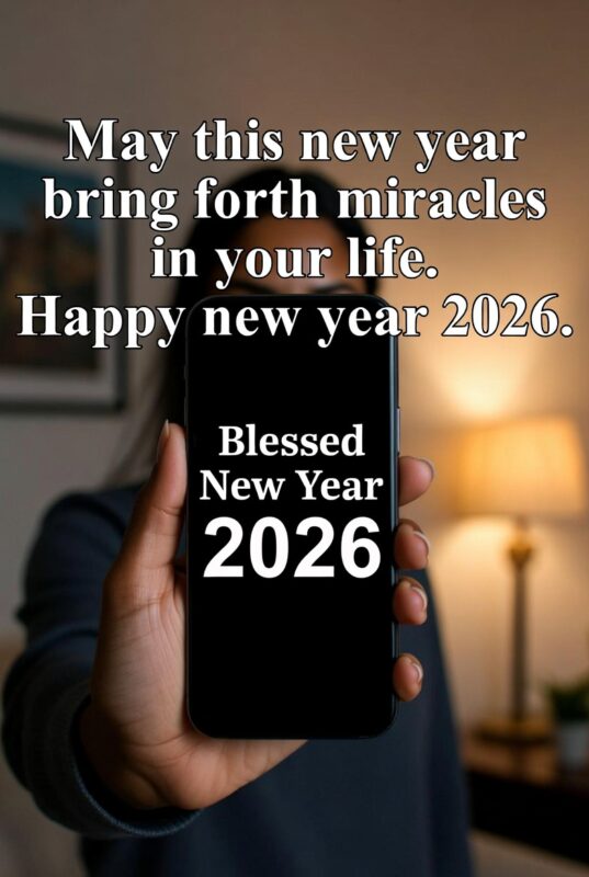 Blessed Happy New Year 2026 Image with Quote